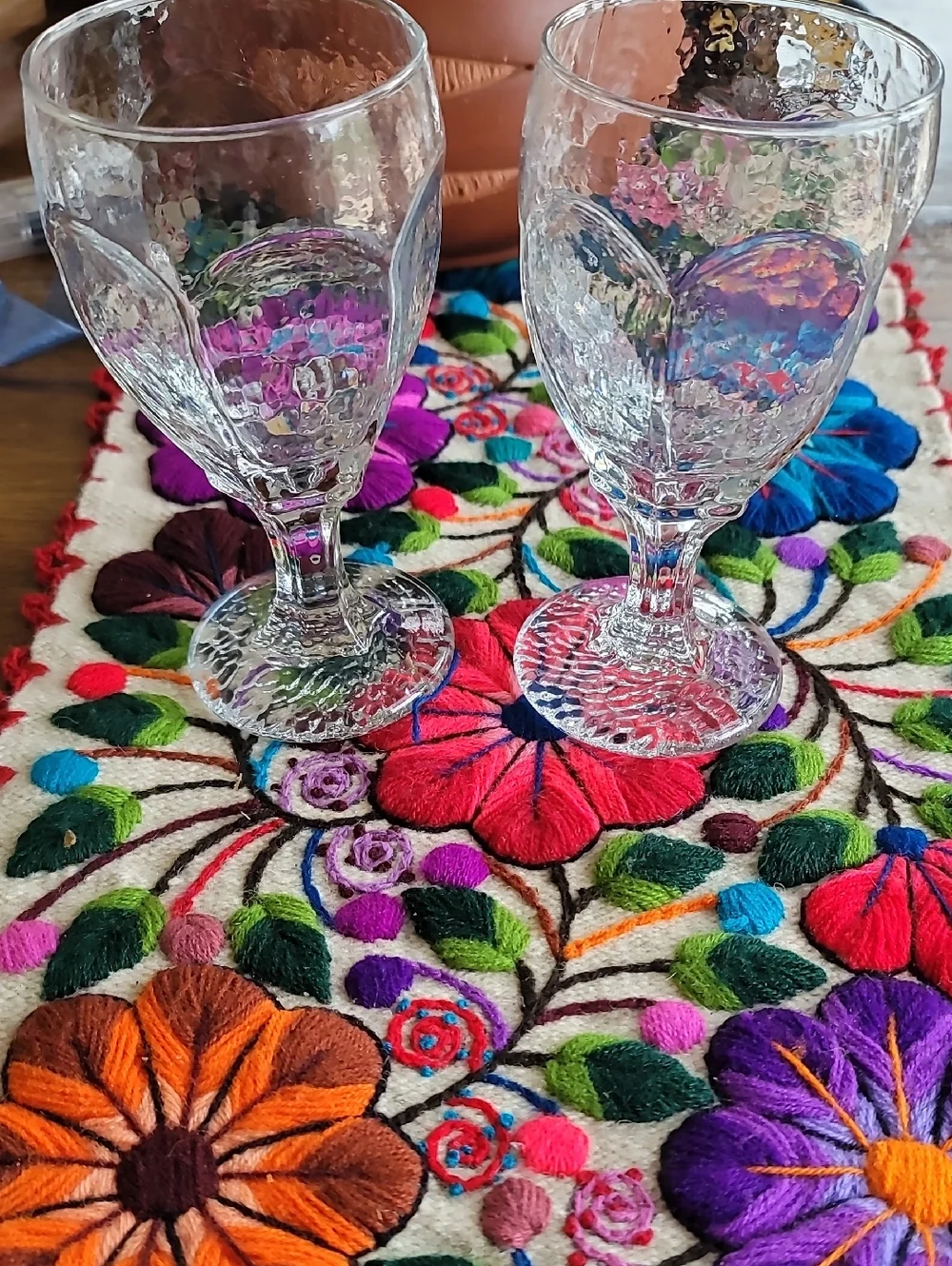 Vintage Libbey Chivalry Clear Goblets Set Of 2